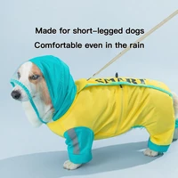 color printing for corgi special raincoat four feet waterproof all inclusive medium sized dog pet puppy rainy clothes jacket