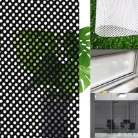 1pc self adhesive mesh window film anti uv sun window stickers light stickers privacy room darkening office window glass sticker