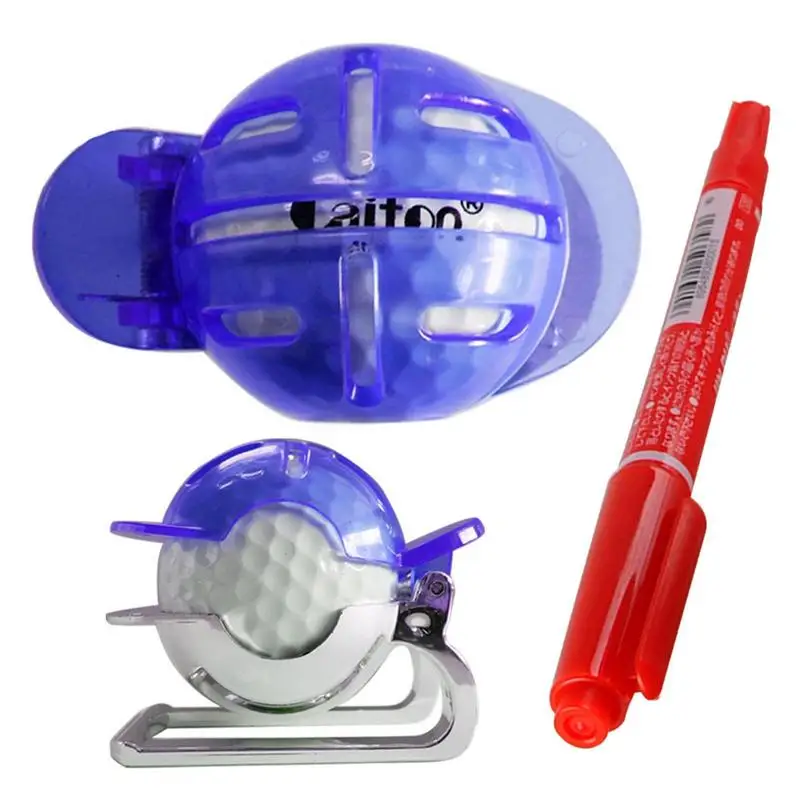 

Golf Ball Marker Stencil Triple Liner Alignment Tool Line Drawing Marker Value Gift Set Accessories Kit For Men Women Golfers