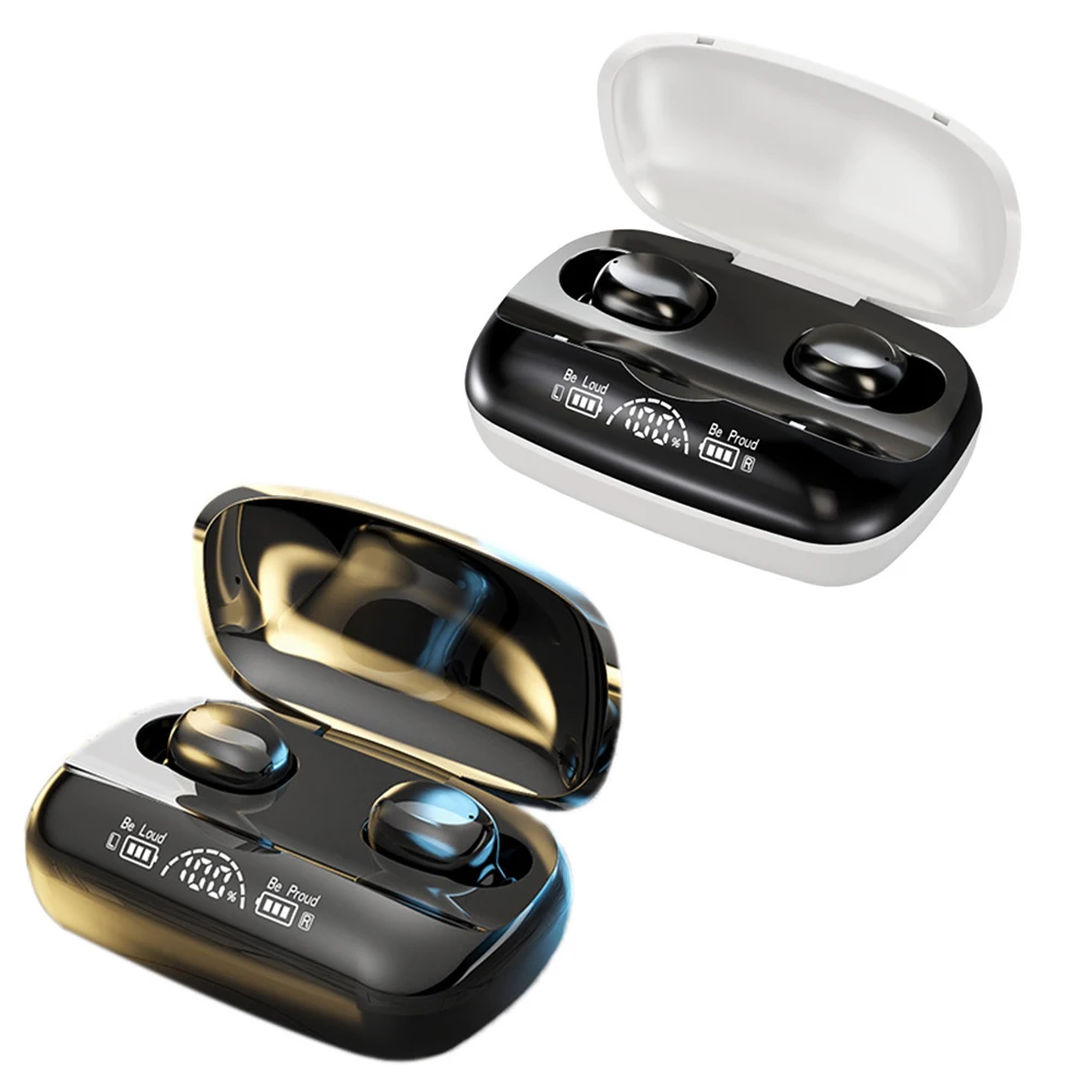

TWS T9 Wireless Bluetooth-compatible 5.2 Earphone Touch Control 9D Stereo Headset With Mic Sport Earphones Waterproof Earbuds