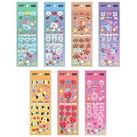 new bangtan boys groups baby cartoon stickers diary photo album mobile phone case hand account decoration stickers