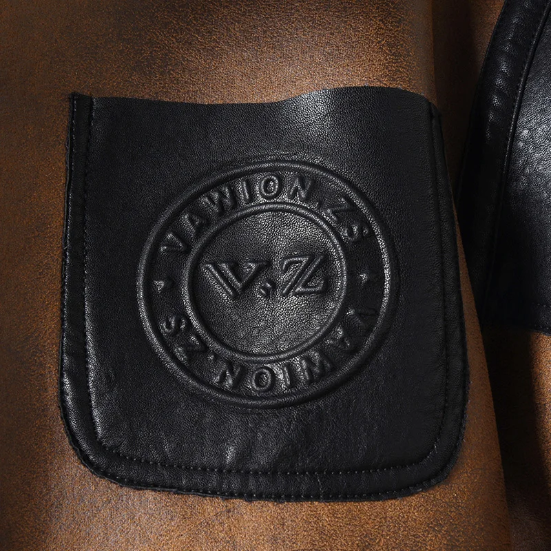 PFHQ 2024 новая зимняя мужская меховая куртка контрастного цвета с длинным рукавом