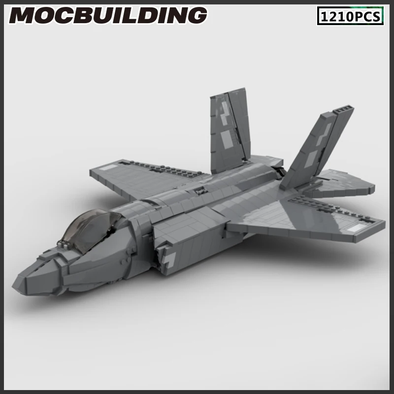 Строительные блоки MOC F-35 модульная модель самолета DIY кирпичи сборная игрушка