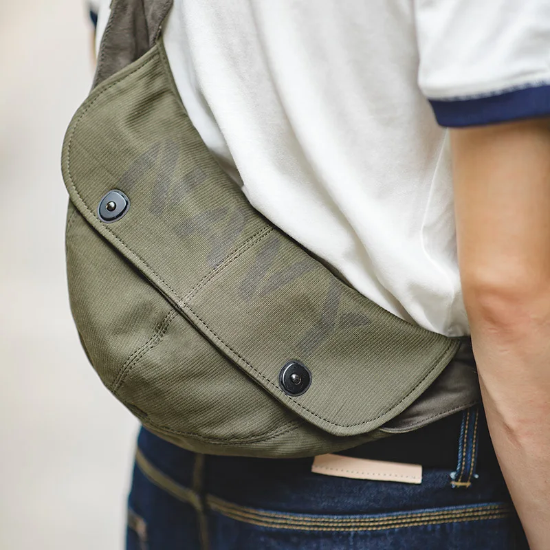 

Canvas Crossbody N1 Deck Bag Madden Workwear Vintage Military Green Shoulder Officer Waist Chest Bag for Men