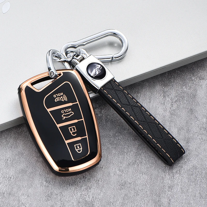 

Чехол для автомобильного ключа из ТПУ для Hyundai Santa Fe Sport Ix45 Equus Centennial Genesis G80 greatazera 2013-2016