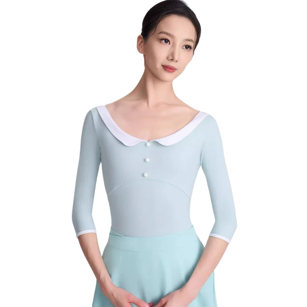 Балетный тренировочный костюм новый стиль с длинным и средним рукавом для