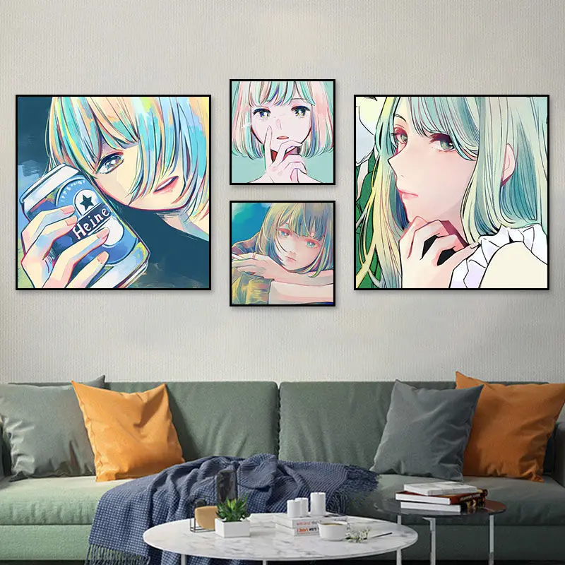 

Japanese Cartoon Anime Two-Dimensional Room Bedroom Mural Sailor Moon Girl Bedroom Lienzos Cuadros Decoration Wall Decor Encanto