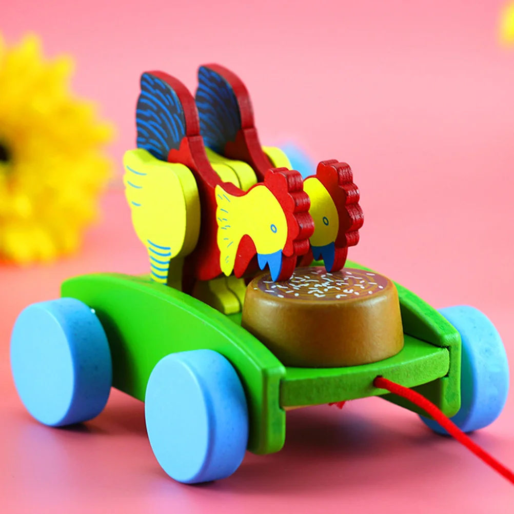 

Chicken Wooden Push Rooster Peck Rice Push Toddler for Toddlers (Random Color)