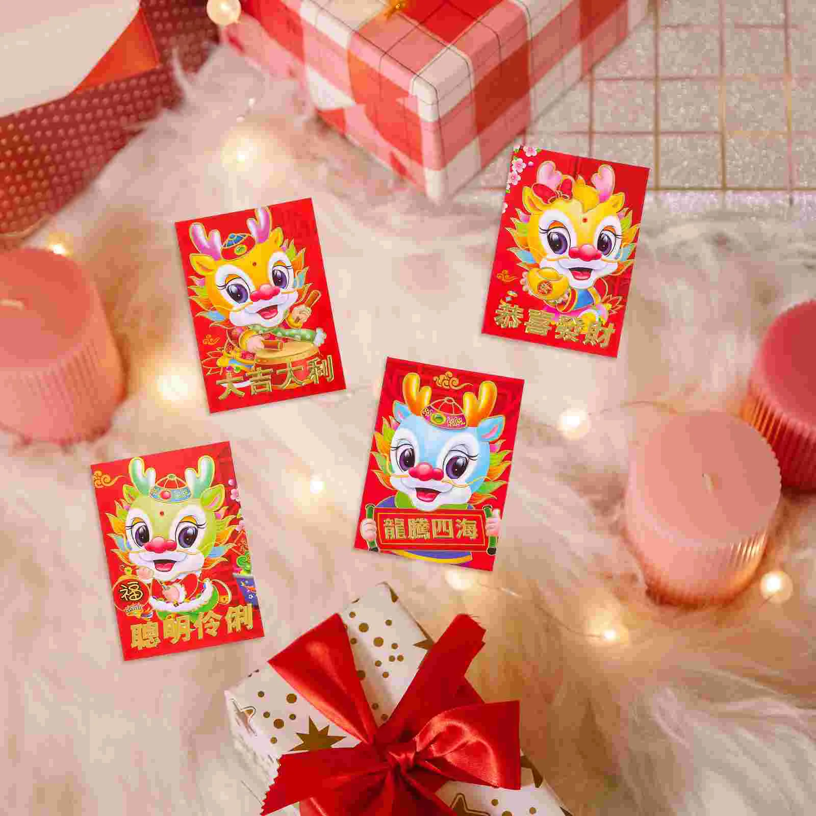 Рисунок 6 - Конверты китайские красные с рисунком дракона хунбао