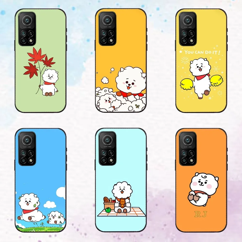BEAST KINGDOM RJ B-BT21 Чехол для телефона Xiaomi 11 12 Redmi 6 7 K40 6A Note6 8 9 Черный силиконовый мягкий
