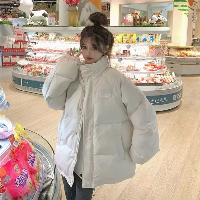 Germinate Chic Cotton Padded Women Klein Blue 2022 Winter Warm Loose Solid Thicken Female Coats