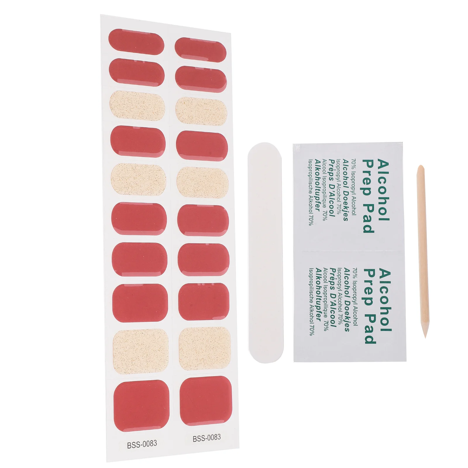 

Gel Nail Stickers Strips Semi Cured Pack Nails French Manicure Decorative