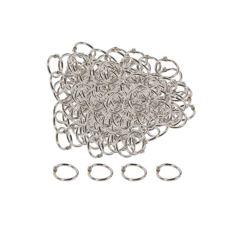 

100Pcs Loose Leaf Binder Rings Key Rings Book Rings Binder Rings For Scrapbook/Album/Craft