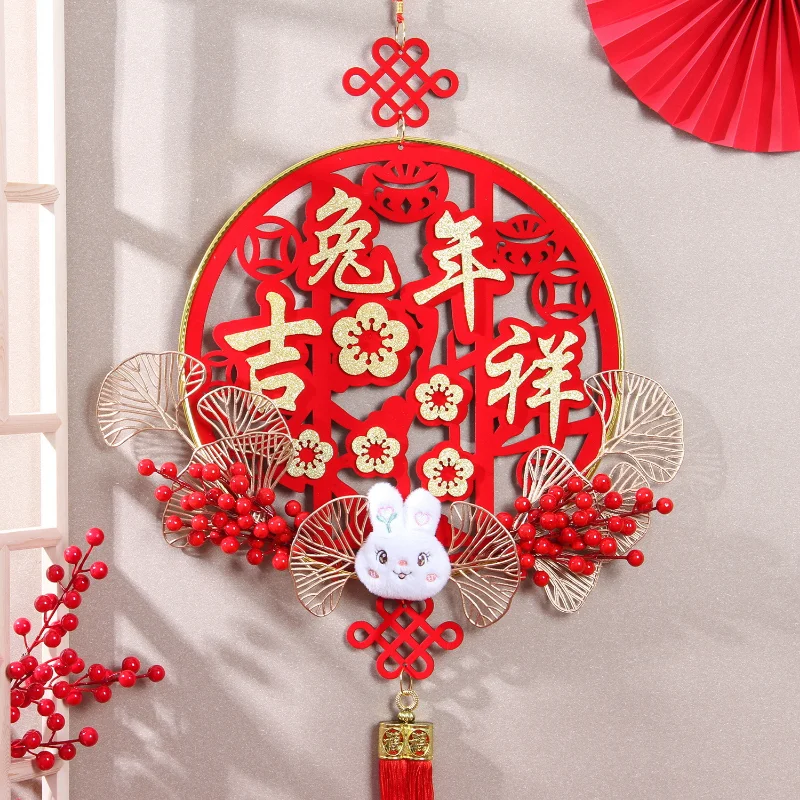

2023 Chinese New Year Luck Ornament Red Hanging Decorations Hanging Chinese Lantern Spring Festival Home Decor Blessing Festival