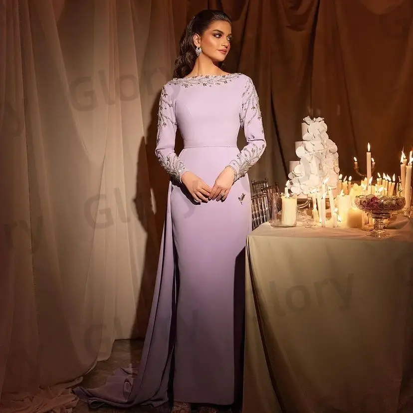 

Vintage Sequined Wedding Party Halter Neck Chiffon Prom Dress Beading Luxury Evening Dresses Mermaid Side Slit Formal Occasion