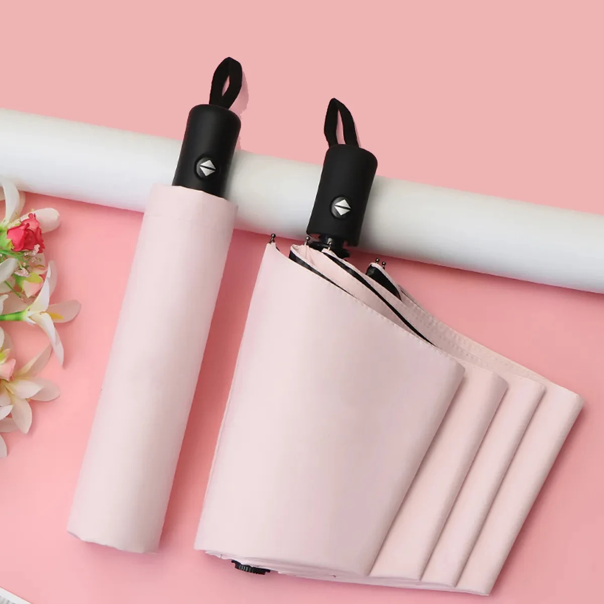 

Автоматический складной зонт черный