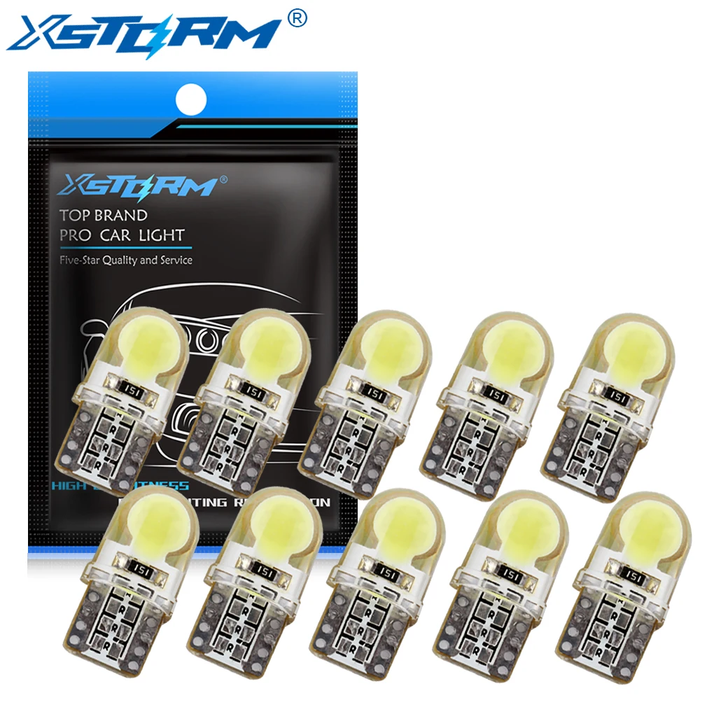

10 шт. Авто T10 Led холодный белый 194 W5W светодиодный 168 COB кварцевая Автомобильная супер яркий поворот боковой номерной знак светильник ПА лампа постоянного тока 12 В