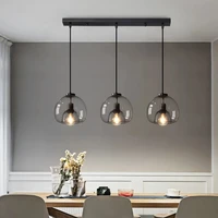 nordic glass led e27 ac 90 260v hanging lamp home decor light for living room dining room pendant lights bedroom chandeliers