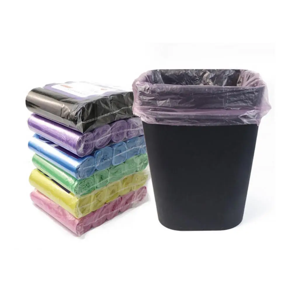 

6 Colors Household 5 Rolls Disposable Rubbish Bin Liner Plastic Garbage Bag Roll Cover Home Waste Trash Storage Container Bags
