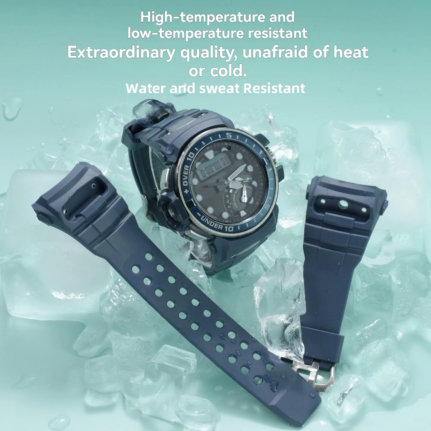 Фото Ремешок из мягкой силиконовой смолы GWN Q1000 для часов Casio G-Shock 5477 GWN-Q1000, водонепроницаемый сменный ремешок для часов №4