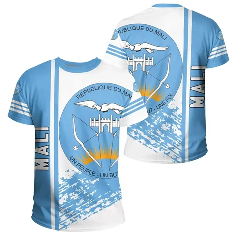 Мужская африканская одежда, повседневная свободная мужская спортивная футболка с принтом, пятиугольные футболки Mali, женская мода, Harajuku, с короткими рукавами