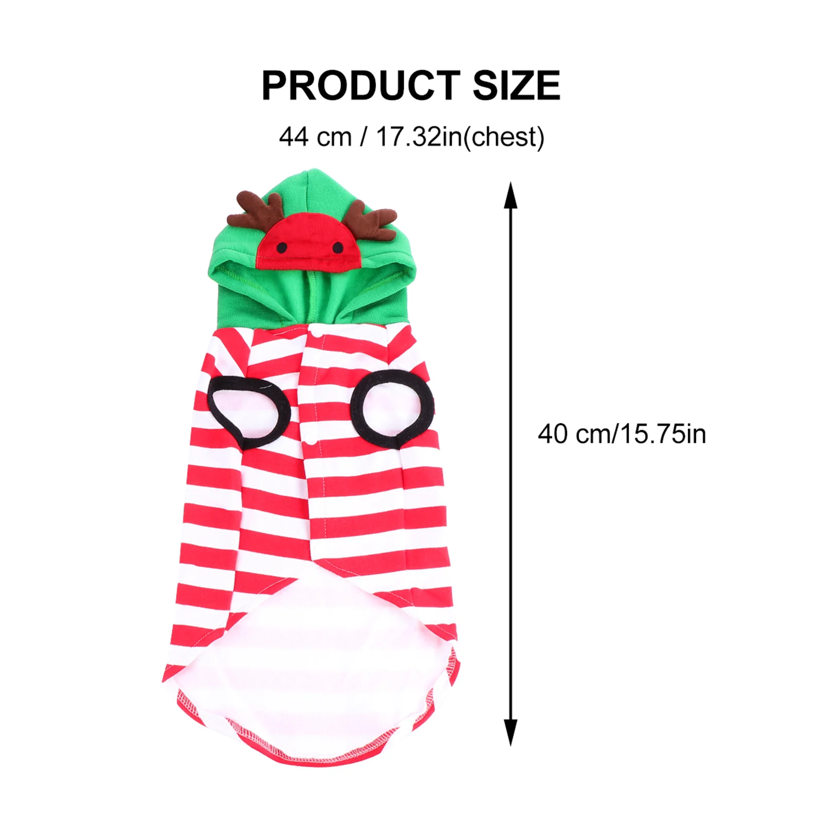 

Christmas Striped Elk Hoodie Clothes Puppy Costume Party Outfit