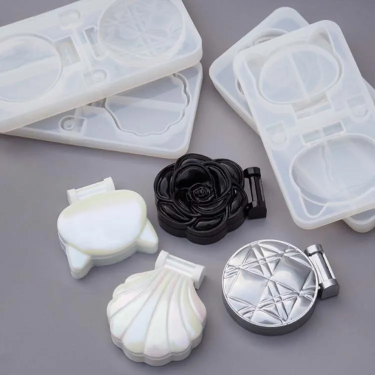 

Diy Crystal Drop Glue Molds Makeup Mirror Shell Cat Rhombus Rose Makeup Mirror Folding Mirror Silicone Mold Epoxy Resin Molds