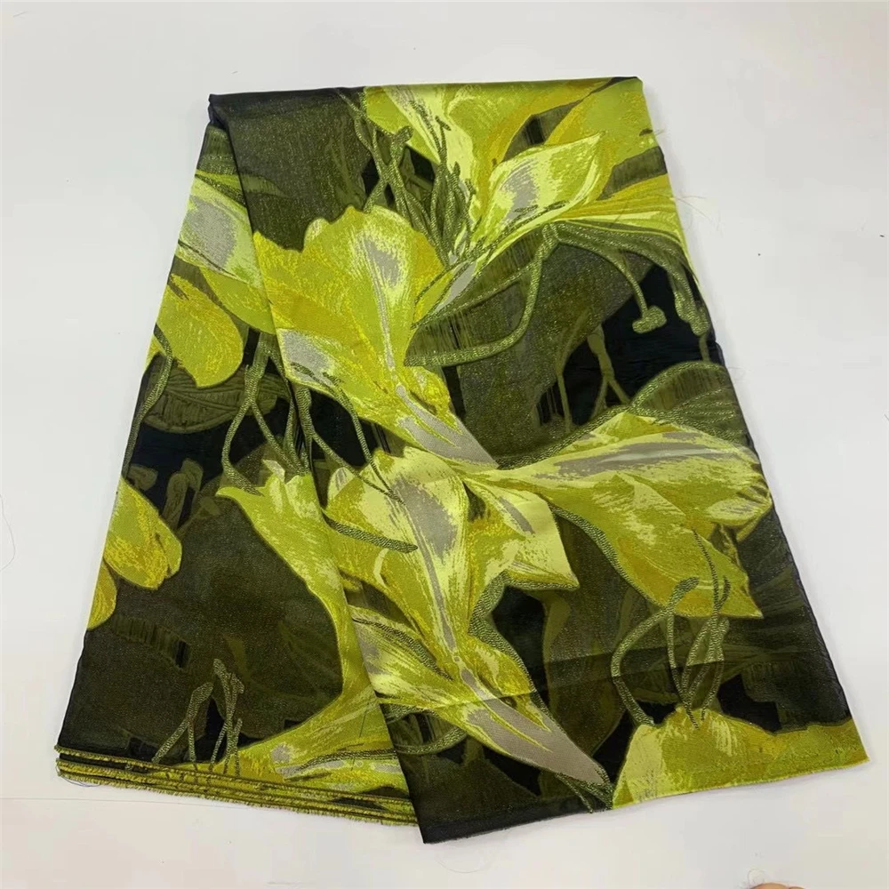 Новейший модный дизайн кружево желтого цвета из органзы низкая цена оптовая 5