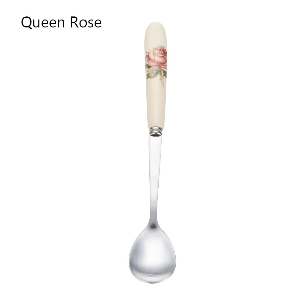 

Керамическая кофейная ложка с розами