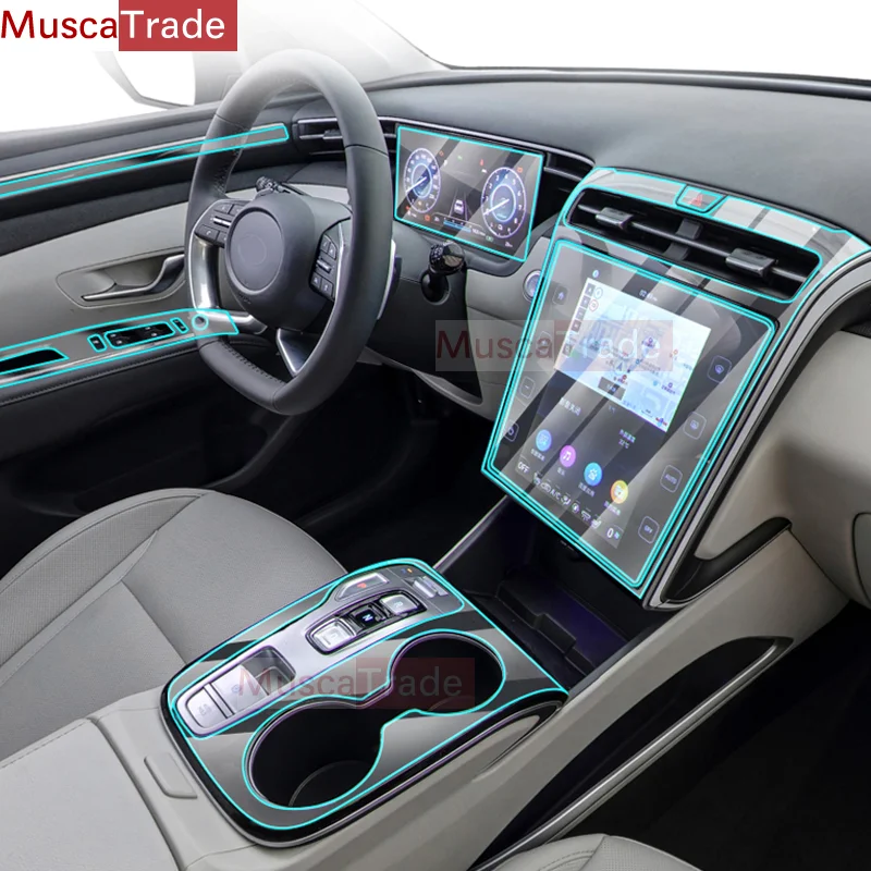 

Внутренняя центральная консоль для Hyundai Tucson NX4 2021-2023, прозрачная фотопленка с защитой от царапин, аксессуары