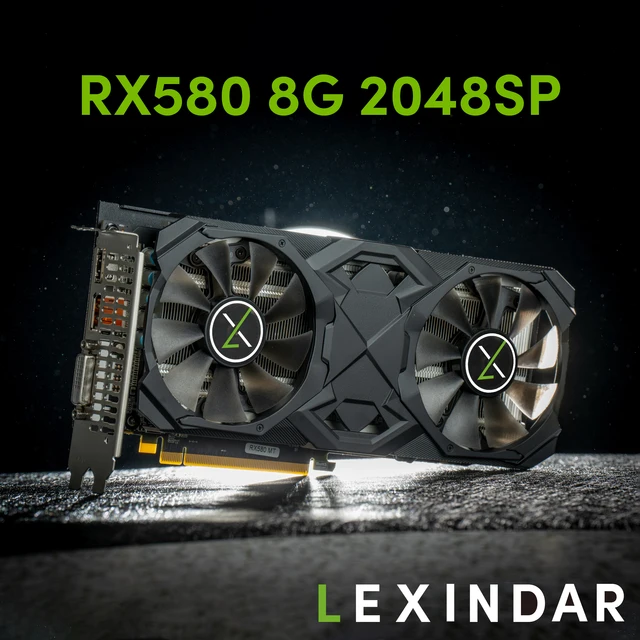 Lexindar Origial Refurbished RX580 2048SP 8GB Graphic Card GPU for Gaming Mining Computer Parts Components 2