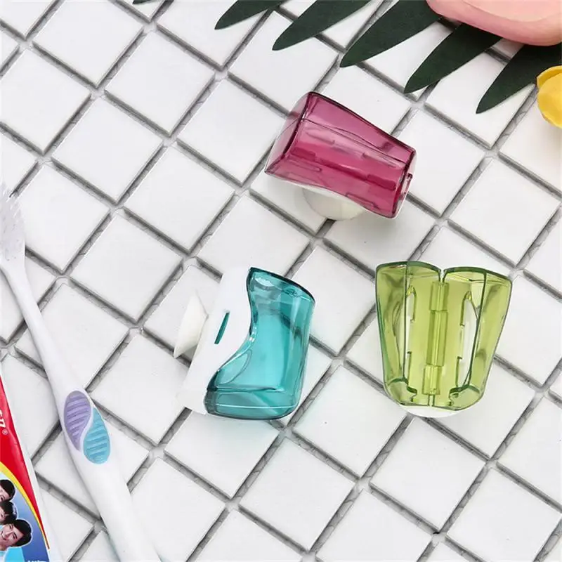 

Bathroom Toothbrush Dust Covers Bathroom Accessories 3pcs Toothbrush Holders Creative Suction Cups Storage Rack Home Hotel