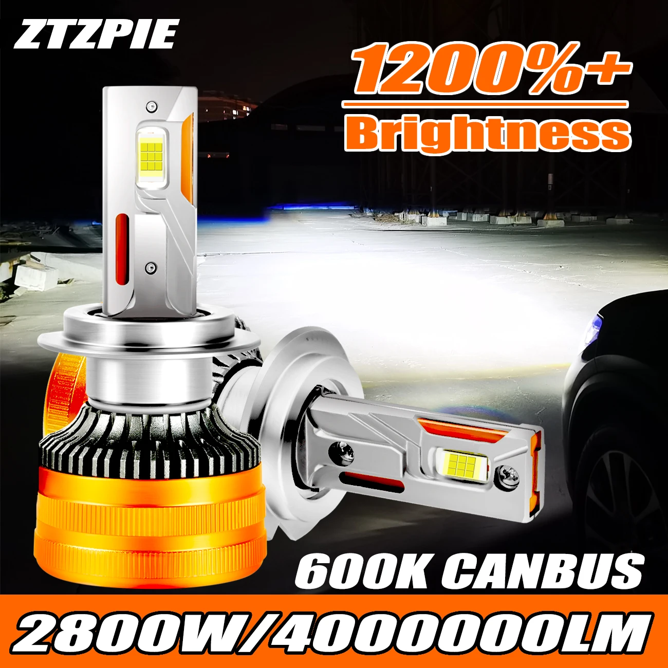 

ZTZIE LED H1 H4 H7 H11 12 В/24 В 2800 Вт 6000 К Яркий Белый HB3 9005 HB4 9006 Canbus Автоматические Фары Светодиодные Лампы 2x Двойная Медная Трубка