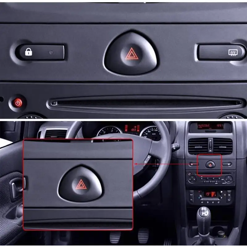 

Для хэтчбека Renault Clio Ii 2001-2003 2005 Предупреждение кнопка переключения универсальная Кнопка ведьма долговечные аксессуары для автомобиля