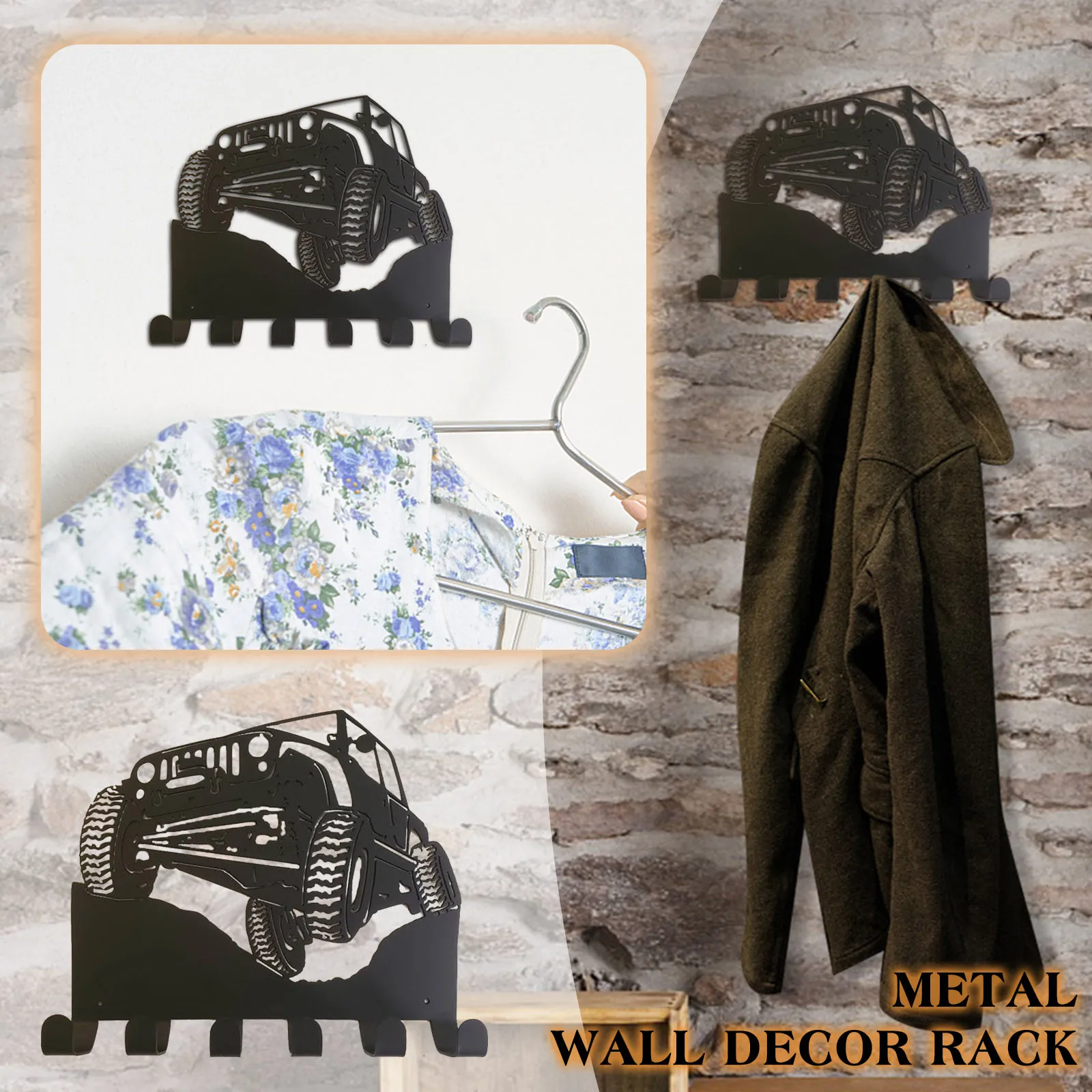 

Wall Metal Organizer Decor Metal Arts Decor Wall Metal Decor Holder Home Wall Rack Mounted Self Adhesive Ceiling Hooks