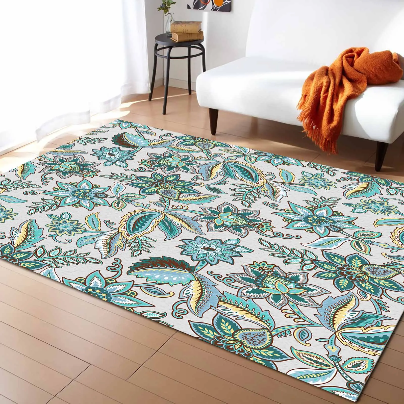 Этнические Цветочные листья винтажная искусственная кожа для дома гостиной