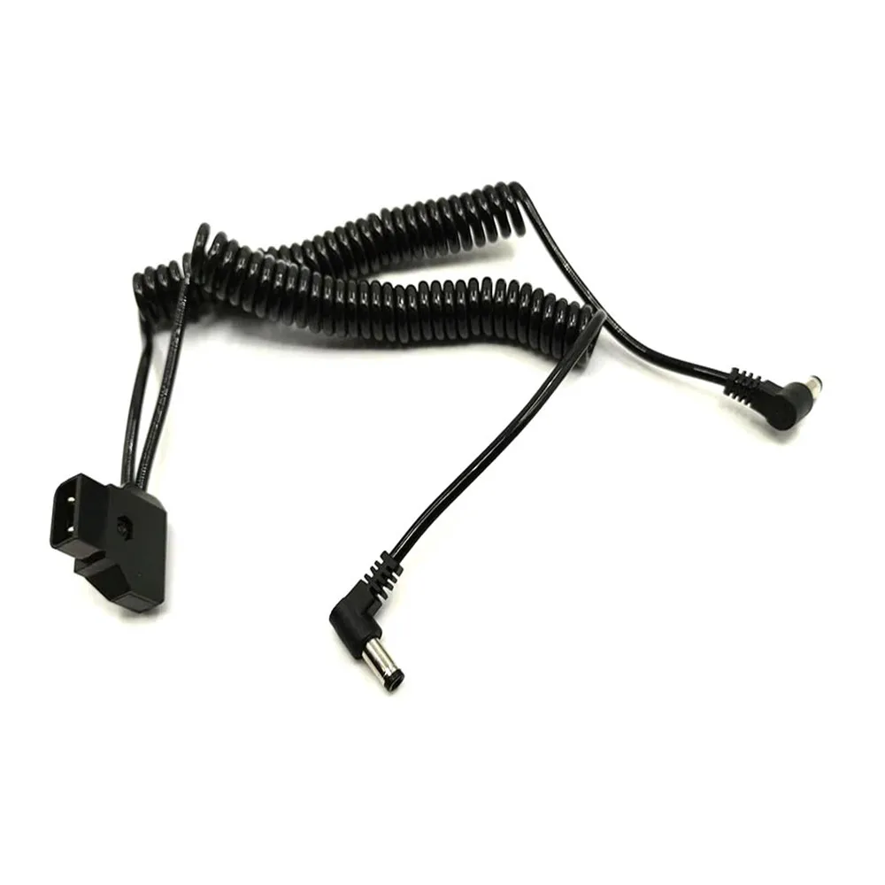 Фото Power D-Tap DTap к 2x 5,5*2,5 мм DC Angleg Plug (In+ Out-) Пружинный спиральный кабель для BMPC BMCC/мониторов/лампы/лампы №2