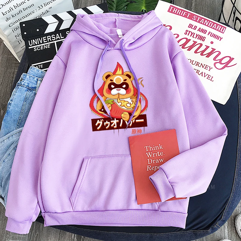 Harajuku Приключения открытого мира игра Genshin Impact Xiangling Guo Ba Kawaii мультфильм женские