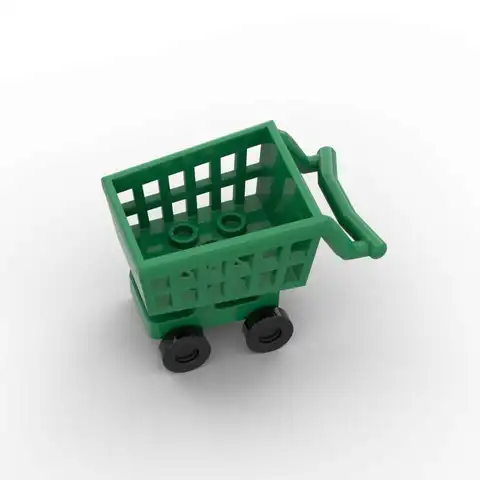 MOC 1 шт. 49649 2496 41362 тачка, комплект строительных блоков, ручная тележка, корзина для покупок, кирпичи, частицы, игрушка «сделай сам», детский подарок на день рождения