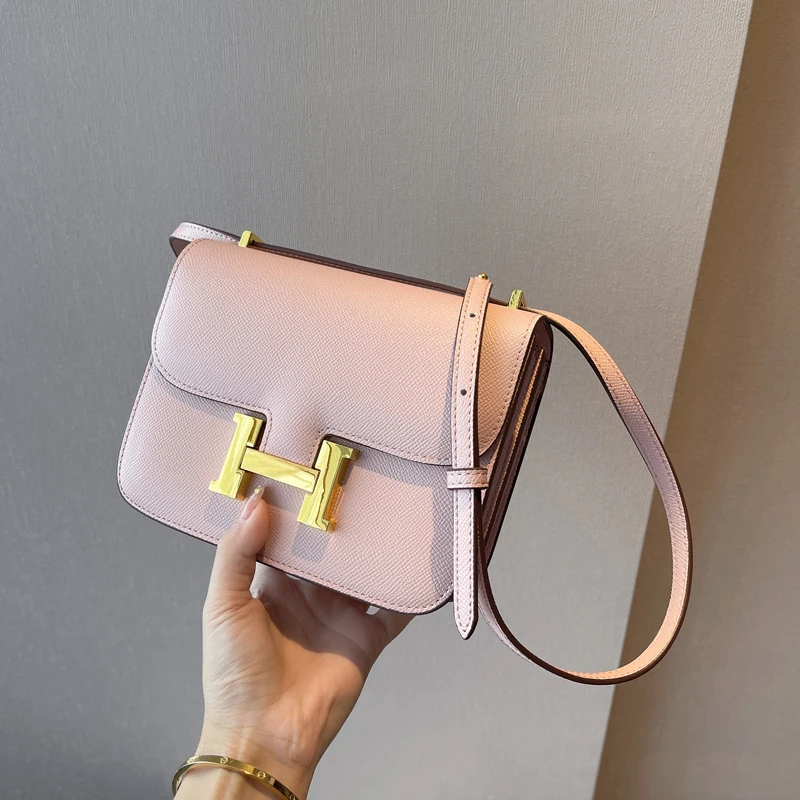 

2022 New Trendy High-end Retro Bag Women Bag All-match Shoulder Messenger Bag H Buckle Bag Fashion Luxury Bag