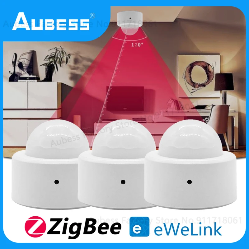 

Датчик движения Aubess ZigBee, беспроводной инфракрасный датчик движения с поддержкой приложения eWeLink