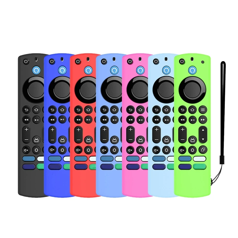 

Remote Case Cover Replacement for TV Stick Compatible with Alexa Voice Remote Sleeve Remote Silicone Case with Lanyard