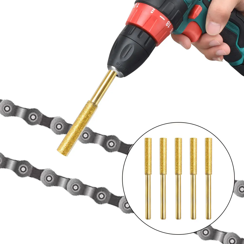 

5pcs Easy Install Grinding Head Professional DIY Carving For Chainsaw Sharpener Wear Resistant Cylindrical Burr Polishing Tool