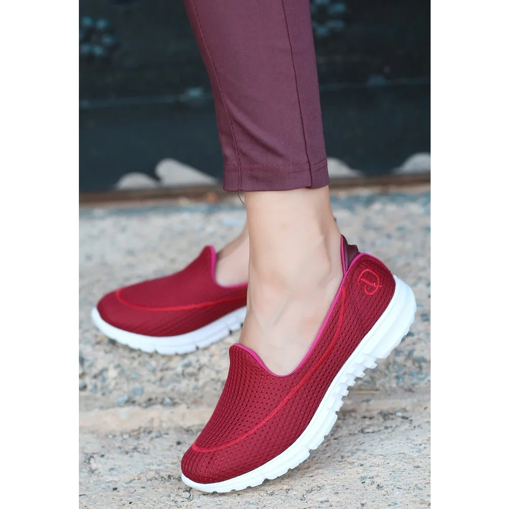 

Dorlie Enox Burgundy Stretch Ballerina Shoes
