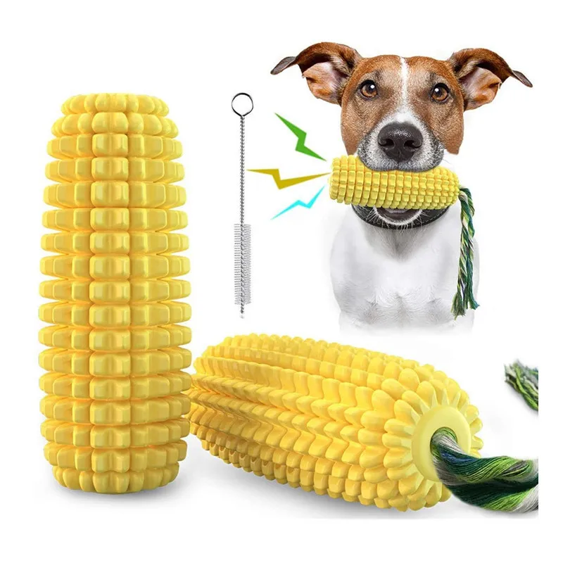 

Corn Dog Chew Toy TPR Bite Resistance Simulated Sounding Molar Sticks Nylon Knot Pet Products Dog Accessories 2022 FREE SHIPPING