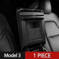 car center console organizer armrest hidden storage box for tesla model 3 styling interior accessories