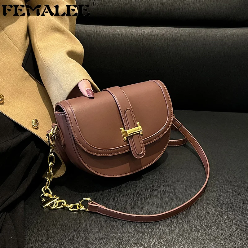 

Сумка женская полукруглая из экокожи, роскошный мессенджер в винтажном стиле ретро, маленький саквояж на плечо для путешествий