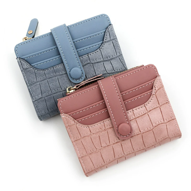 

Thin High-Capacity Crocodile-Print Short ID Multi-Card Coin Pocket Buckle