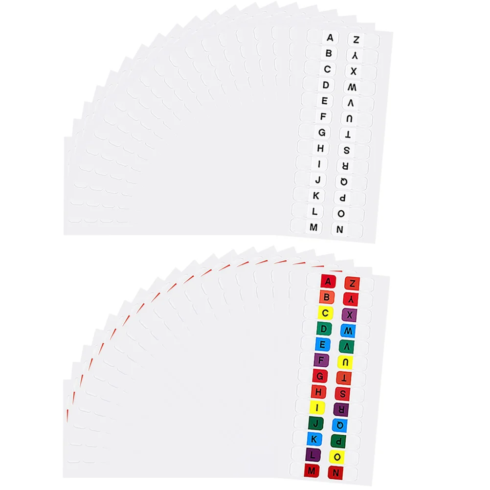 

30 Sheets Scrapbook Colored Tabs Sticky Page Marker Stickers Letter Notebook The Pet Alphabet Student