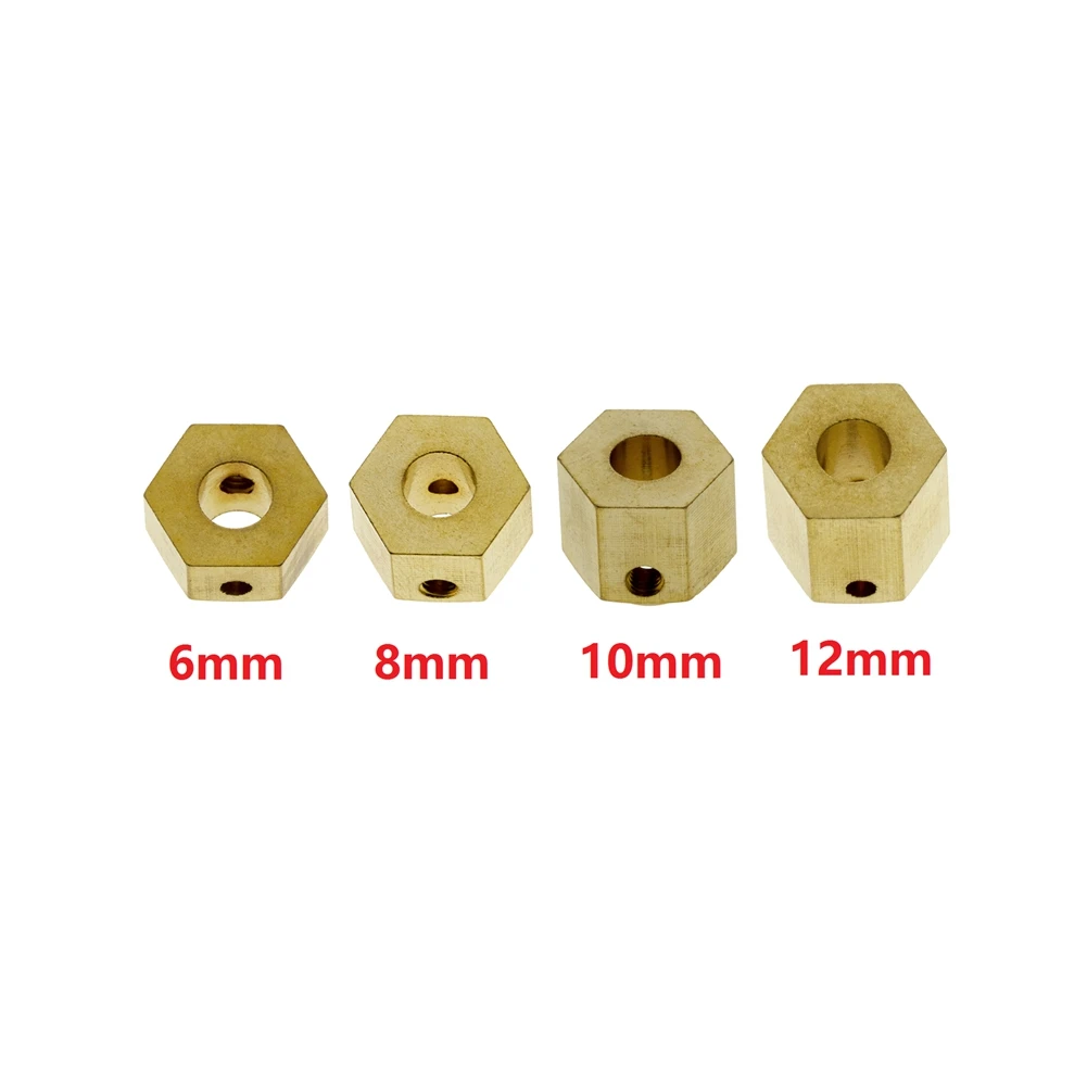 Тяжелый Латунный переходник с удлиненным шестигранным колесом 12 мм для Axial SCX10 III